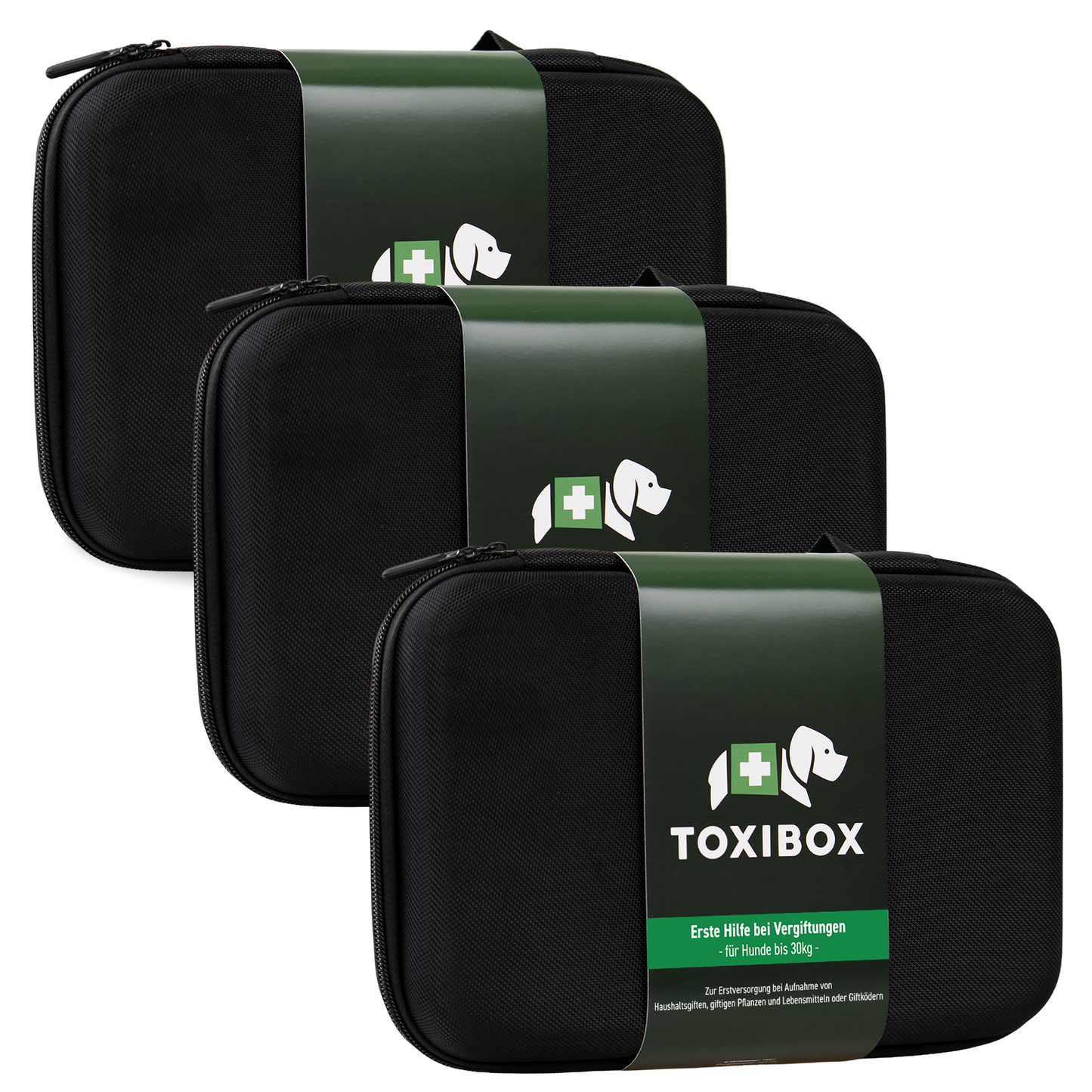 TOXIBOX 3er Set: Erste-Hilfe-Set für Hunde bei Vergiftungen