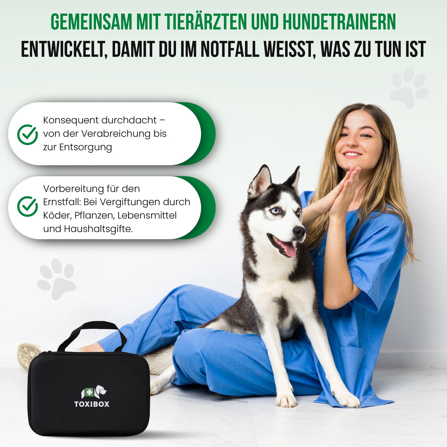 TOXIBOX 3er Set: Erste-Hilfe-Set für Hunde bei Vergiftungen