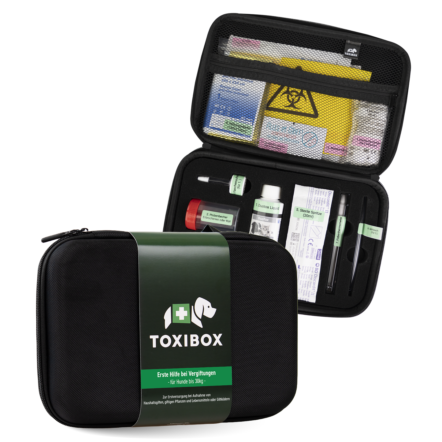 TOXIBOX 3er Set: Erste-Hilfe-Set für Hunde bei Vergiftungen